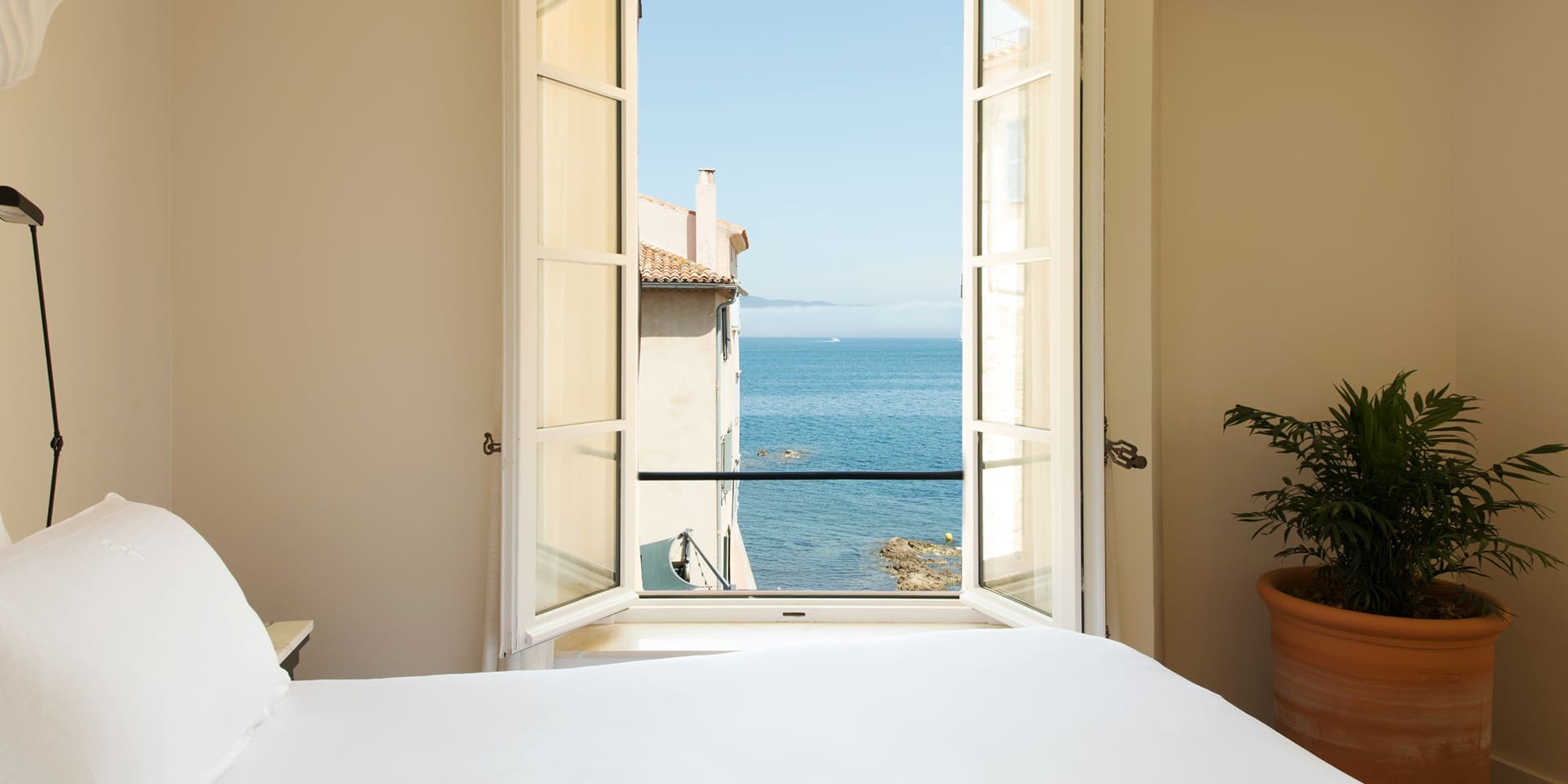 Waking up facing the sea, a unique experience at Hotel La Ponche.